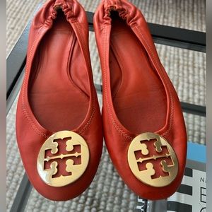 Tory Burch Reva Flats size 8 Orange
